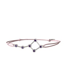 Ursa Major Bileklik - Ametist 18 ayar beyaz altın bileklik #xuccql