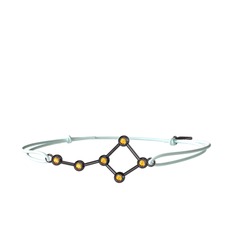 Ursa Major Bileklik - Sitrin 925 ayar siyah rodyum kaplama gümüş bileklik #yfs0qi