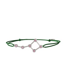 Ursa Major Bileklik - Pembe kuvars 18 ayar beyaz altın bileklik #zasteb