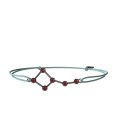 Ursa Minor Bileklik - Garnet 925 ayar siyah rodyum kaplama gümüş bileklik #10sblr3