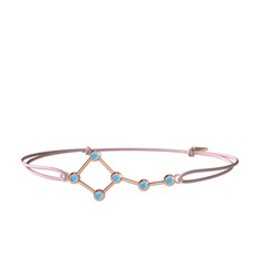 Ursa Minor Bileklik - Akuamarin 925 ayar rose altın kaplama gümüş bileklik #13d609w