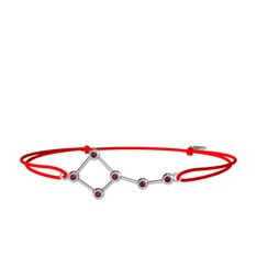 Kök yakut 18 ayar beyaz altın bileklik