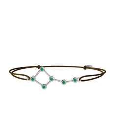 Ursa Minor Bileklik - Kök zümrüt 18 ayar beyaz altın bileklik #18yamix