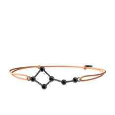 Ursa Minor Bileklik - Siyah zirkon 925 ayar siyah rodyum kaplama gümüş bileklik #192qdtn