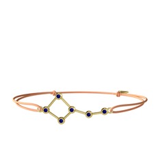Lab safir 14 ayar altın bileklik