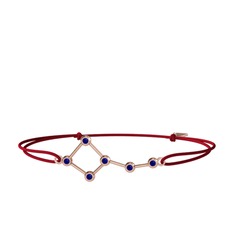 Lab safir 925 ayar rose altın kaplama gümüş bileklik