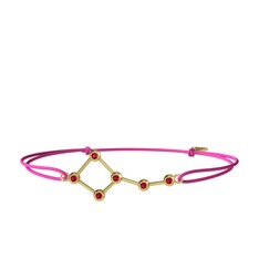 Rodolit garnet 18 ayar altın bileklik