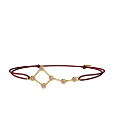 Ursa Minor Bileklik - Pembe kuvars 925 ayar altın kaplama gümüş bileklik #1ar7bvm