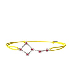 Ursa Minor Bileklik - Rodolit garnet 8 ayar beyaz altın bileklik #1bacma3
