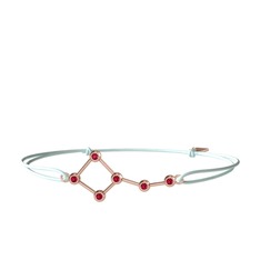 Rodolit garnet 14 ayar rose altın bileklik