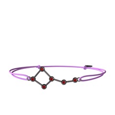 Ursa Minor Bileklik - Garnet 925 ayar siyah rodyum kaplama gümüş bileklik #1esotp0