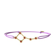 Rodolit garnet 14 ayar altın bileklik