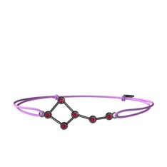 Ursa Minor Bileklik - Rodolit garnet 925 ayar siyah rodyum kaplama gümüş bileklik #1gzvg8i