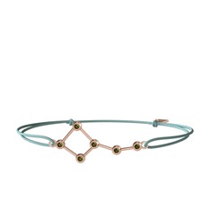 Peridot 925 ayar rose altın kaplama gümüş bileklik