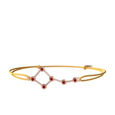 Ursa Minor Bileklik - Garnet 925 ayar rose altın kaplama gümüş bileklik #1j7j4jm