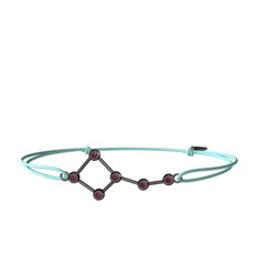 Ursa Minor Bileklik - Kök yakut 925 ayar siyah rodyum kaplama gümüş bileklik #1koseal