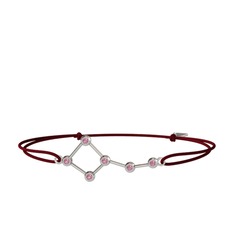 Ursa Minor Bileklik - Pembe kuvars 14 ayar beyaz altın bileklik #1m3b9za