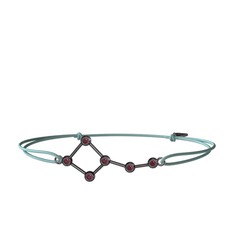 Ursa Minor Bileklik - Kök yakut 925 ayar siyah rodyum kaplama gümüş bileklik #1nzi8ii