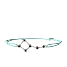 Ursa Minor Bileklik - Siyah zirkon 8 ayar beyaz altın bileklik #1oxahr4