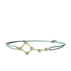 Akuamarin 14 ayar altın bileklik