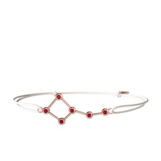 Ursa Minor Bileklik - Rodolit garnet 925 ayar rose altın kaplama gümüş bileklik #1q1agpp