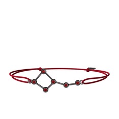 Ursa Minor Bileklik - Garnet 925 ayar siyah rodyum kaplama gümüş bileklik #1ro0cll