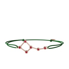 Rodolit garnet 925 ayar rose altın kaplama gümüş bileklik