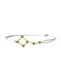 Kök zümrüt 14 ayar altın bileklik