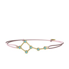 Akuamarin 14 ayar altın bileklik