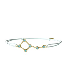 Ursa Minor Bileklik - Akuamarin 14 ayar altın bileklik #2235nr