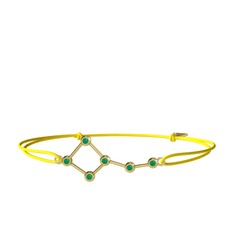 Ursa Minor Bileklik - Kök zümrüt 14 ayar altın bileklik #4tkahl