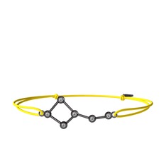 Beyaz zirkon 925 ayar siyah rodyum kaplama gümüş bileklik