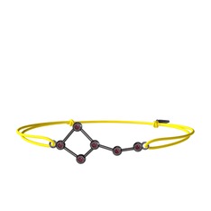 Ursa Minor Bileklik - Kök yakut 925 ayar siyah rodyum kaplama gümüş bileklik #6kx5i5