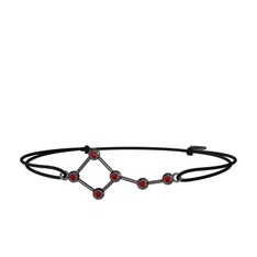 Garnet 925 ayar siyah rodyum kaplama gümüş bileklik