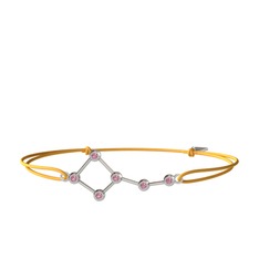 Ursa Minor Bileklik - Pembe kuvars 18 ayar beyaz altın bileklik #8v1zqq