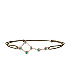 Ursa Minor Bileklik - Kök zümrüt 925 ayar rose altın kaplama gümüş bileklik #9gafsi