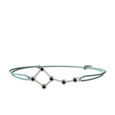 Ursa Minor Bileklik - Siyah zirkon 14 ayar beyaz altın bileklik #a85lsa