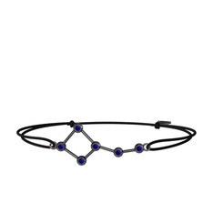 Ursa Minor Bileklik - Lab safir 925 ayar siyah rodyum kaplama gümüş bileklik #bipkkx