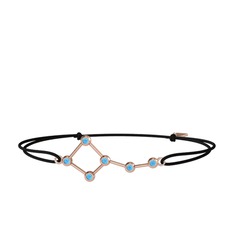 Ursa Minor Bileklik - Akuamarin 925 ayar rose altın kaplama gümüş bileklik #e50nik