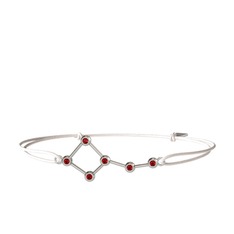 Garnet 925 ayar gümüş bileklik