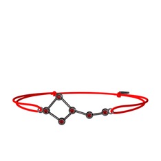 Garnet 925 ayar siyah rodyum kaplama gümüş bileklik