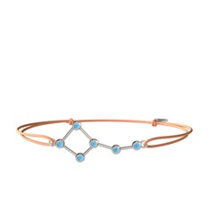 Ursa Minor Bileklik - Akuamarin 18 ayar beyaz altın bileklik #hbw590