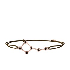 Ursa Minor Bileklik - Siyah zirkon 925 ayar rose altın kaplama gümüş bileklik #k5aygn