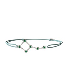 Ursa Minor Bileklik - Yeşil kuvars 14 ayar beyaz altın bileklik #l8hgdk