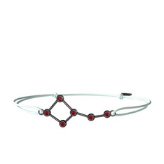 Ursa Minor Bileklik - Garnet 925 ayar siyah rodyum kaplama gümüş bileklik #poiof5