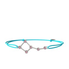 Ursa Minor Bileklik - Pembe kuvars 18 ayar beyaz altın bileklik #ps4252