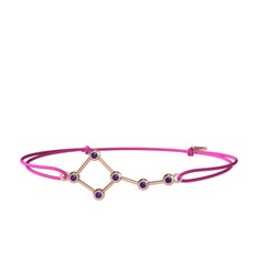 Ametist 8 ayar rose altın bileklik