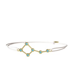 Ursa Minor Bileklik - Akuamarin 8 ayar altın bileklik #rb6lsh