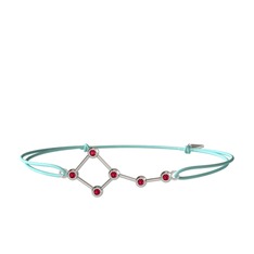 Ursa Minor Bileklik - Rodolit garnet 14 ayar beyaz altın bileklik #retadx