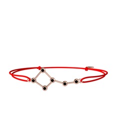 Ursa Minor Bileklik - Siyah zirkon 18 ayar rose altın bileklik #s06b7h